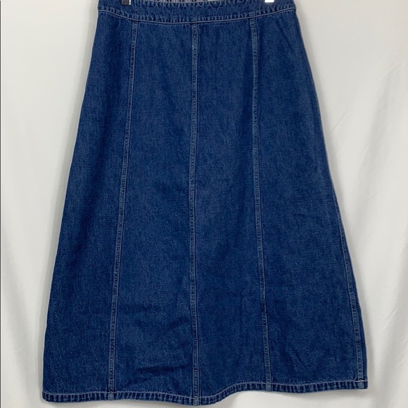 blue jean long skirt